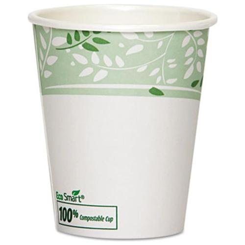Dixie® PLA Hot Cups, Paper w/PLA Lining, Viridian, 10oz, 50/Pack