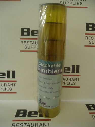 *NEW* Update TBP-10A Amber 10 oz Stackable Tumblers - 6-Pack - Break Resistant