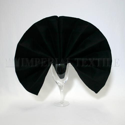 New lot of 50 wedding banquet napkins black 20 x 20 for sale