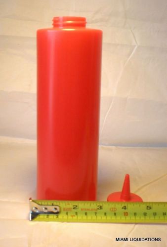 Lot of 12 tablecraft 124k-1 ketchup squeeze dispenser 24oz red foodservice for sale