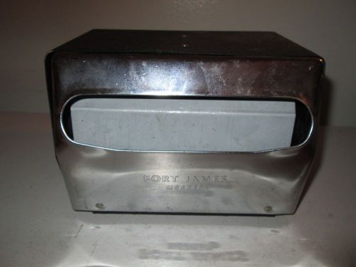 Fort James Mornap Commercial Double Sided Napkin Dispenser Black &amp; Silver 7x5