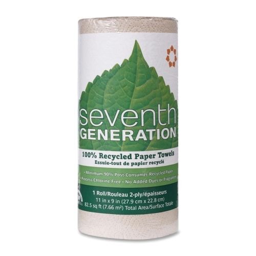 Seventh Generation 100% Recycled Paper Towel Roll- 1 Roll- 11&#034;x9&#034; - Brown