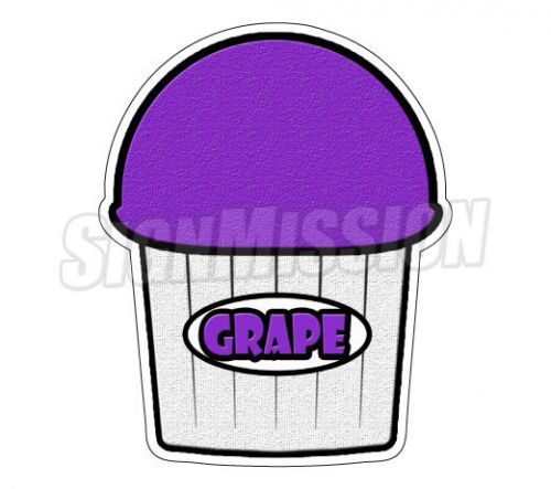 GRAPE FLAVOR Italian Ice Decal shaved ice cart trailer stand sticker