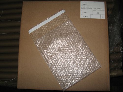 100 - 7&#034; x 9&#034; clear self-seal bubble pouches - ships free for sale