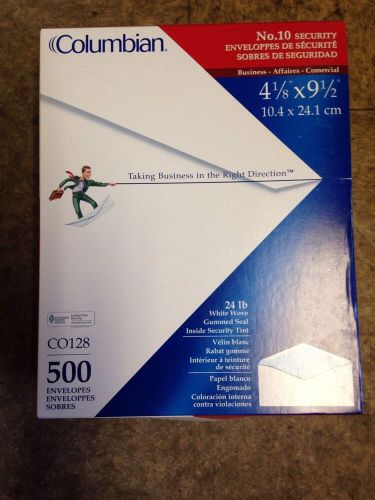 New Security Tinted White Envelopes Count 500 Count 41/2-91/2