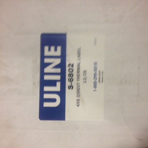Uline 4&#034; x 6&#034; Direct Thermal Labels S-6802 Case of 12.