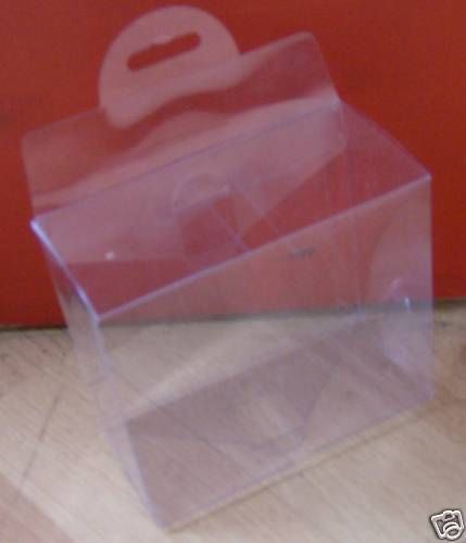 48 New Clear Plastic Box Foldable Hanging Tag Packaging See Through Professional