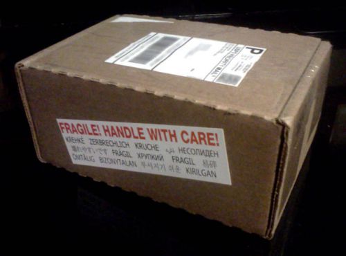 (50) FRAGILE! HANDLE WITH CARE shipping/mailer sticker Decals for shipping box