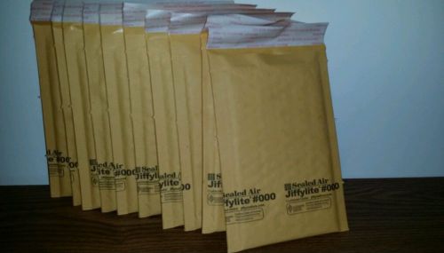 10 #000 4x8 Kraft  BUBBLE MAILERS PADDED FREE EXPEDITED SHIPPING!