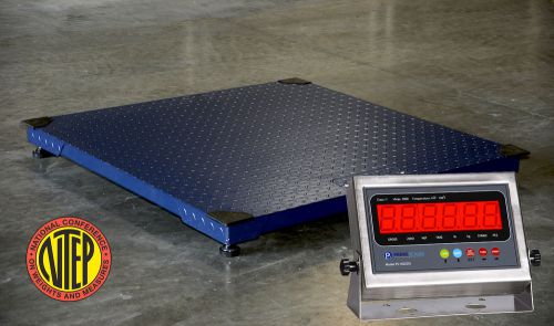 New NTEP 5000lb/1lb 4x4 Floor Scale w/Stainless Indicator Legal 4Trade Free Ship