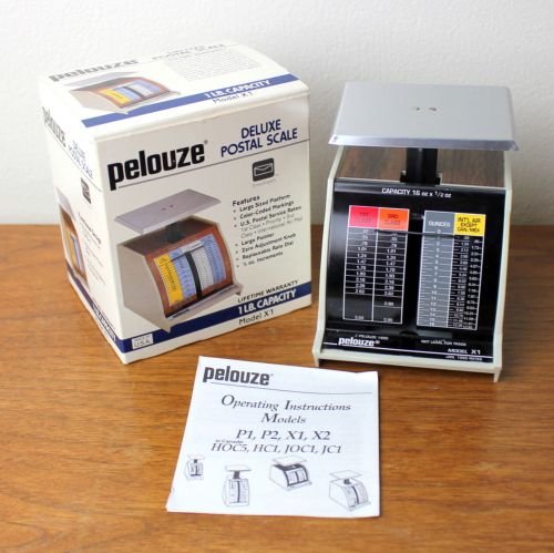New Vintage Pelouze Deluxe Postal Scale 1 Lb / 16 oz Capacity Model X1 1995