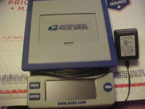 USPS PS-100 10 lb. Desk Top Postal Scale WITH AC ADAPTER WORKS GREAT