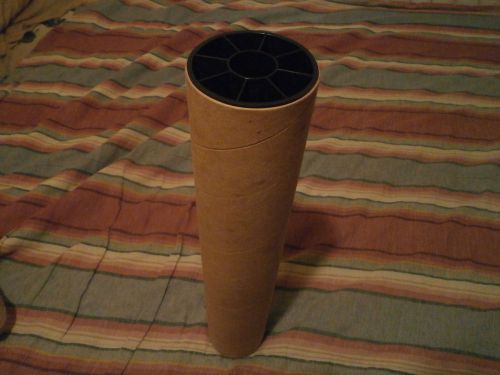 17&#034; long fat cardboard tube with end caps! Free shipping!
