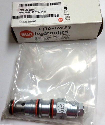 New in box sun hydraulics valve cbca-lan 2200 psi for sale