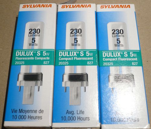 comercial light bulbs 3 bolbs sylvania 20325 (5 watts)  in boxes unused lot 5