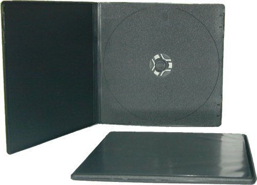 25 SLIM Black Single VCD PP Poly Cases 5MM