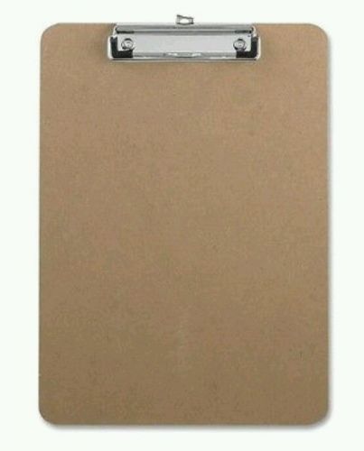 Business Source ClipboaRed,w/Flat Clip/Rubber Grips,9&#034;x12-1/2&#034;,Brown Set of 4