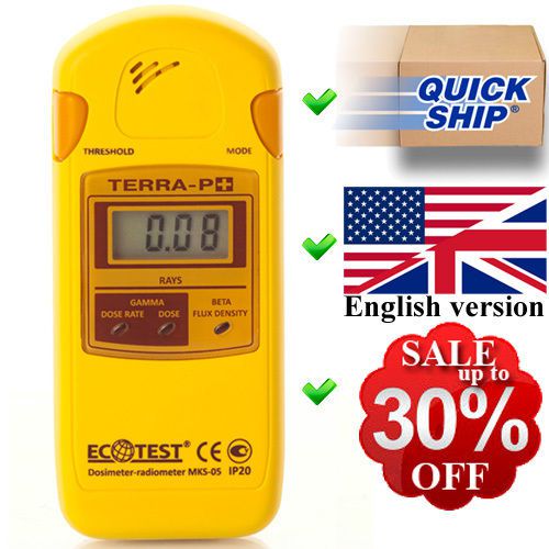 Terra-p+ mks 05 (ecotest) dosimeter/radiometer/geiger counter/radiation detector for sale