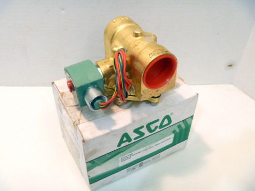 1-1/2&#034; asco 8210g022 redhat ii 2-way nc threaded solenoid valve new in box for sale