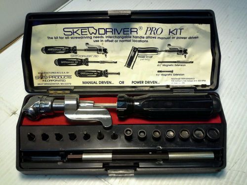 Skewdriver interchangeable handle allows for a manual or power driven use