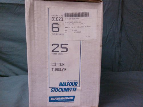 NEW  Balfour Surgical Stockinet 1 Roll 6&#034;x25 Yards-Cotton Tubular