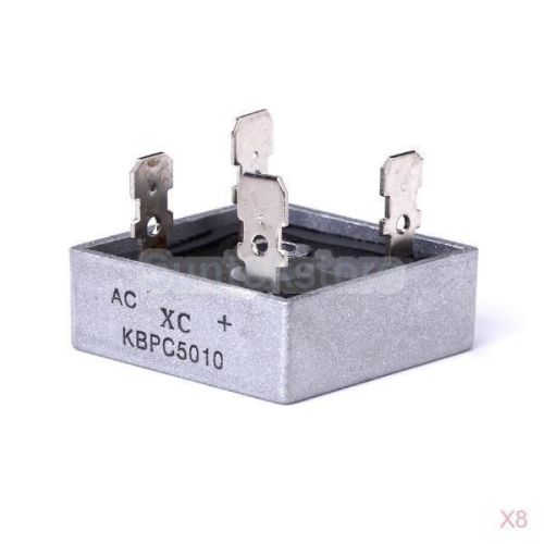 8x KBPC5010 KBPC-5010 Metal Case Diode Bridge Rectifier 35A 1000V
