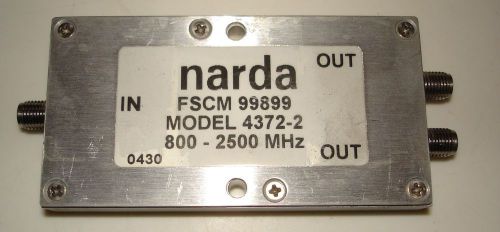Narda 4372-2 2 Way Power Splitter Divider 800 to 2500 Mhz RF SMA