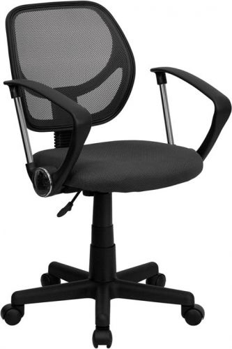 Mid-Back Gray Mesh Task Chair with Arms (MF-WA-3074-GY-A-GG)
