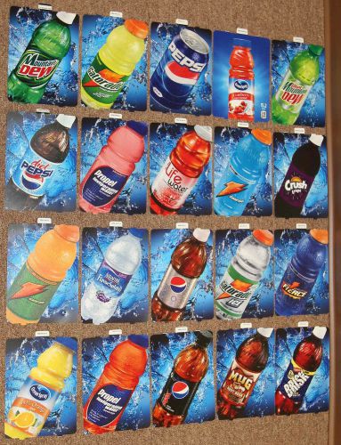 soda vending machine flavor labels , qty 20 for 1 price Pepsi, Gatorade Lipton