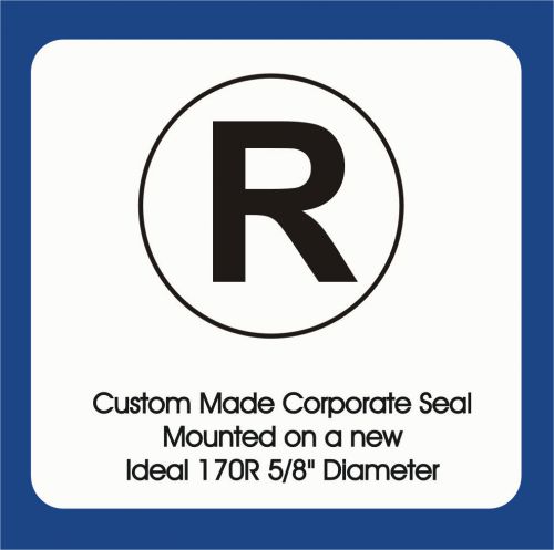 Round-5/8&#034; - Custom Made Ideal Self Inking Rubber Stamp 170R Black