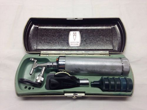 Vintage Welch Allyn Diagnostic Otoscope Ophthalmoscope Set With Bakelite Case