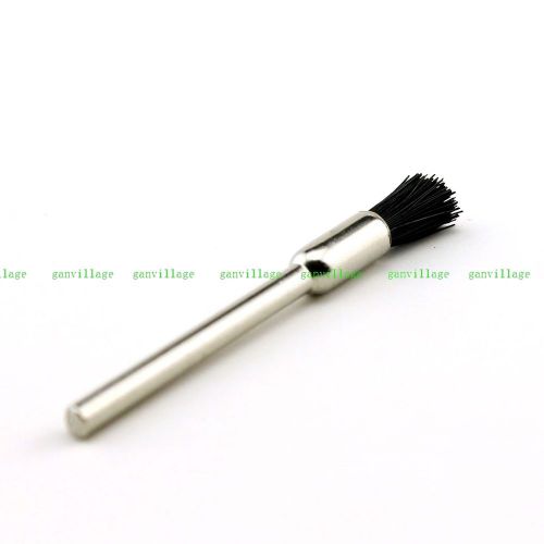 25pcs nylon bristle wire pen polishing brush 3mm shank for rotary surface clean for sale