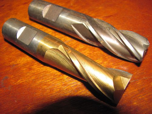 LOT OF TWO 3/4&#034; HSS END MILLS WITH 3/4&#034; SHANKS