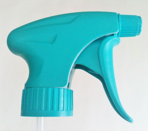 Lot of (100) contour 5682 teal chemical resistant trigger sprayers 8-1/8&#034; tube for sale