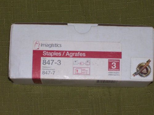Imagistics Staples 847-3 3 Cartridges - 5000 Staples Replaces 847-7