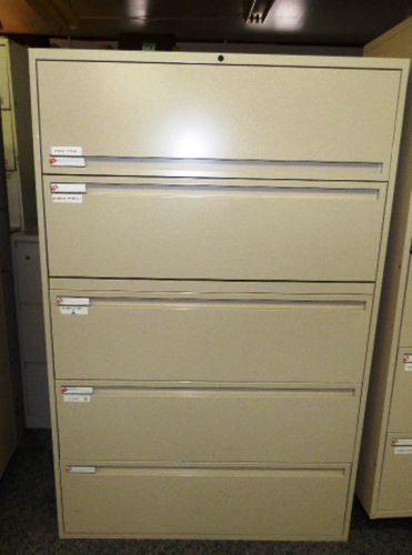 Ki 5 drawer 42&#034; lateral file lt grey for sale