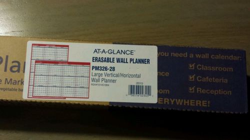 NEW At-A-Glance 2015 #PM326-28 Erasable Wall Planner 32&#034;X48&#034; Horizontal/Vertical