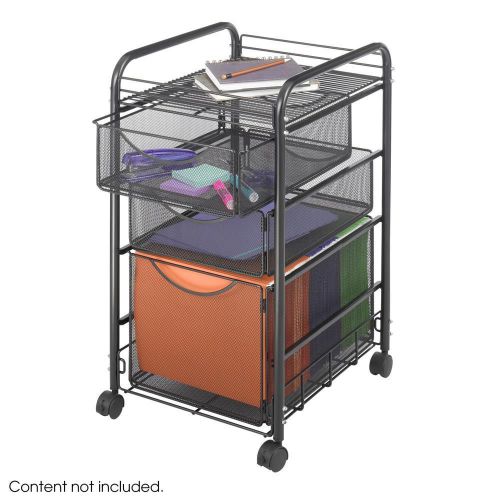 Onyx Mesh File Cart w. 1 File Dwr and 2 Small Drawers [ID 3180516]