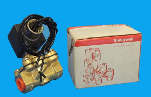 New honeywell skinner solenoid valve 3/8&#034; npt 2-way no 120/60 brass 72228bn3tv00 for sale