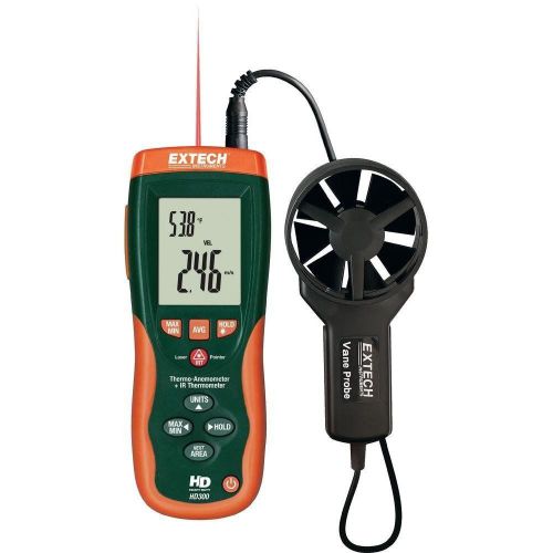 Extech hd300 cfm/cmm thermo-anemometer with built-in infrared thermometer for sale