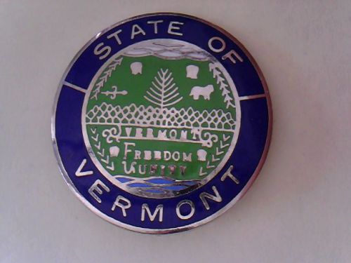 State of VT Vermont COLLAR/LAPEL PINS Silver state seal Police/Fire/EMS
