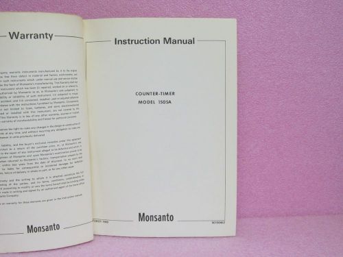 Monsanto Manual 1505A Counter-Timer Instruction Manual w/Schematics (10/69)