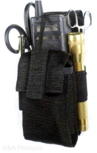 Black Nylon Ham Portable Radio Police EMT EMS Duty Belt Loop Holster Case Pouch