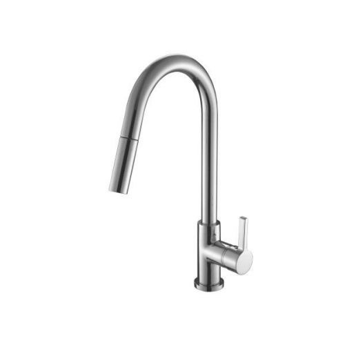 NATIONAL ROUND PULL OUT VEGE SPRAY KITCHEN MIXER TAP / TAPS SINK CHROME