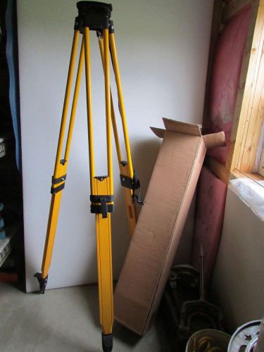 Survey tripod-heavy duty wooden-fiberglass 72&#034; extended for sale