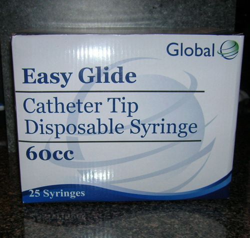 50-60cc 2oz catheter tip easy glide syringes 60ml new!! syringe only no needle for sale