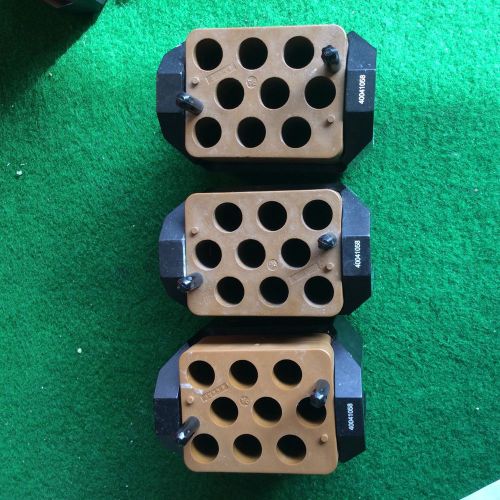 Set of 3 Sorvall Heraeus Rectangular Centrifuge Buckets with Inserts 75006446 H