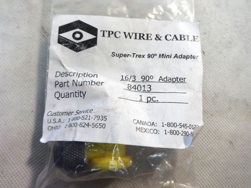 NEW TPC WIRE CABLE P/N 84013 SUPER TREX 90F ADAPTER