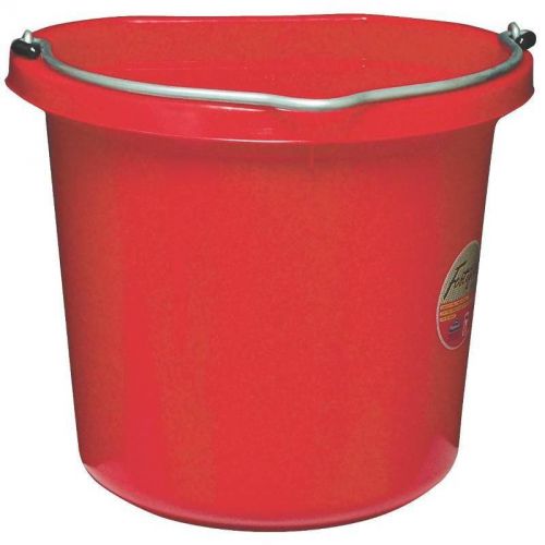 20 Qt Red Flat-Sided Bucket FORTEX/FORTIFLEX Feeders and Waterers FB-120R