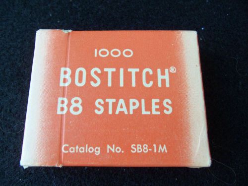 Vintage Bostitch Staples!  B8 STAPLES!!   ORIGINAL BOX!  1000 STAPLES!